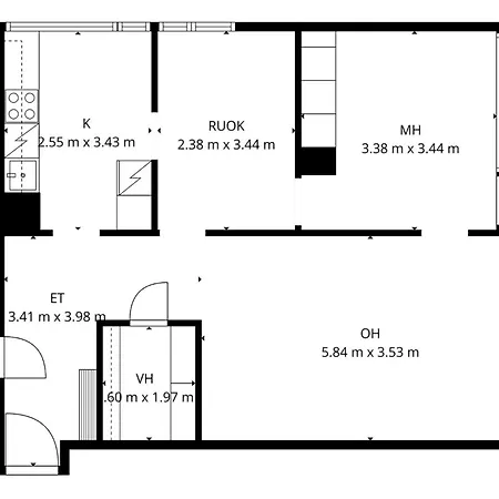 Apartment Persoonallinen Kaksio Hollolassa - Unique 1br Near